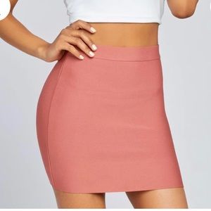 Honeybum Blush Zip Mini Skirt